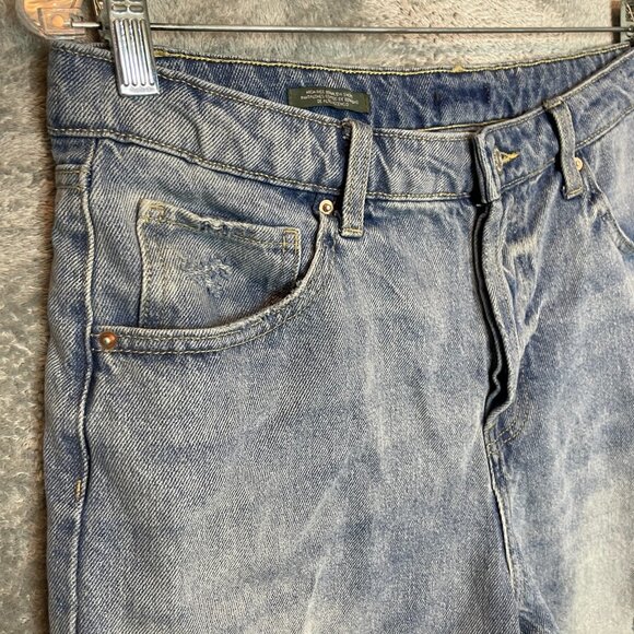 Wild Fable Women 90s Baggy Grunge Distressed High Rise Bermuda Denim Shorts 12 - Picture 3 of 14